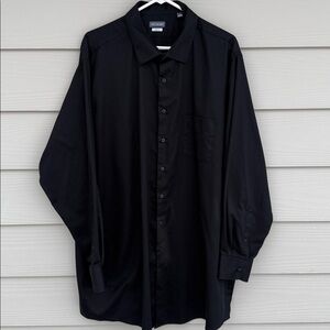 Van Huesen tall fit stretch 19 35 x 36 black men’s dress shirt
